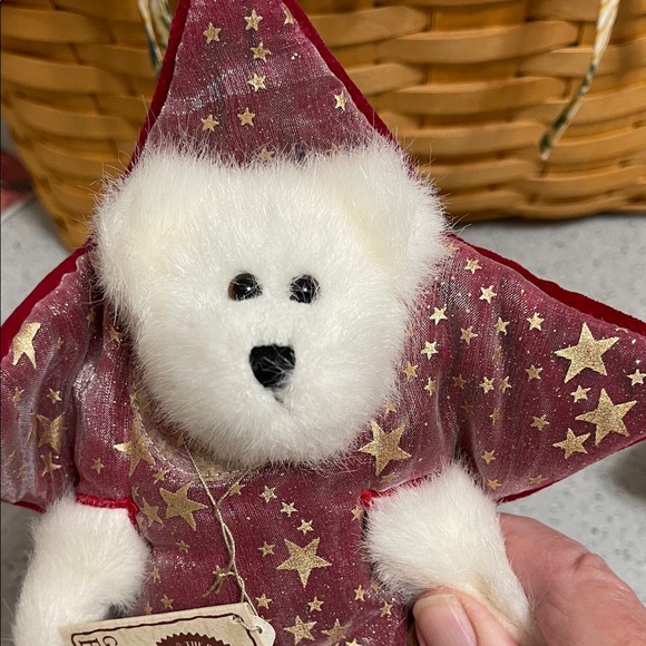 Longaberger Red and Gold Starry Plush Bear - Picture 1 of 4